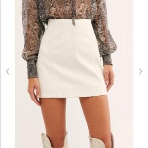 Free People Modern Femme Vegan Leather Skirt